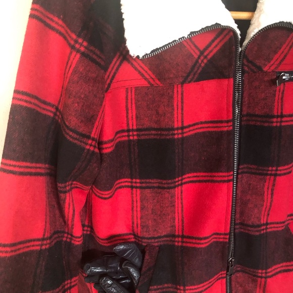Buffalo Plaid Moto jacket Maurices NWOT - Picture 5 of 12